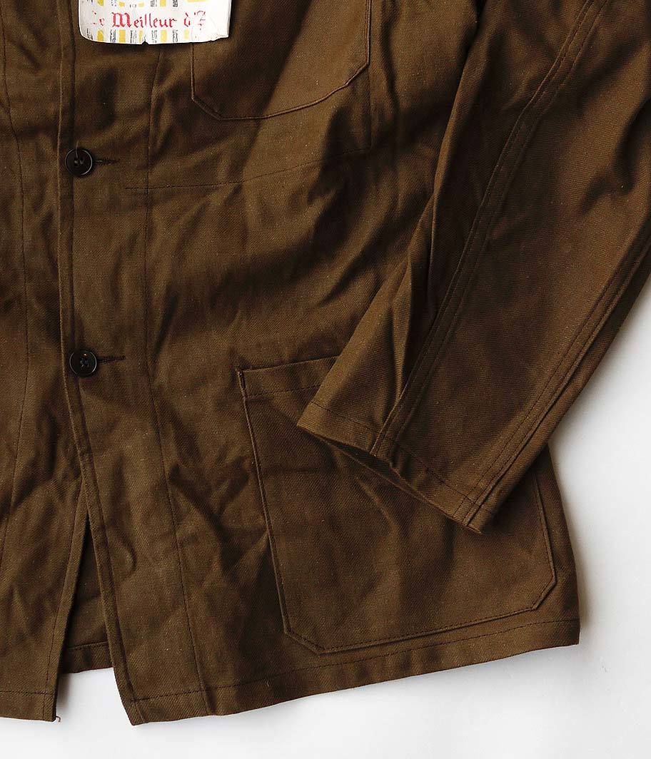 希少なブラウン 60s デッドストック フレンチ ワーク ジャケット