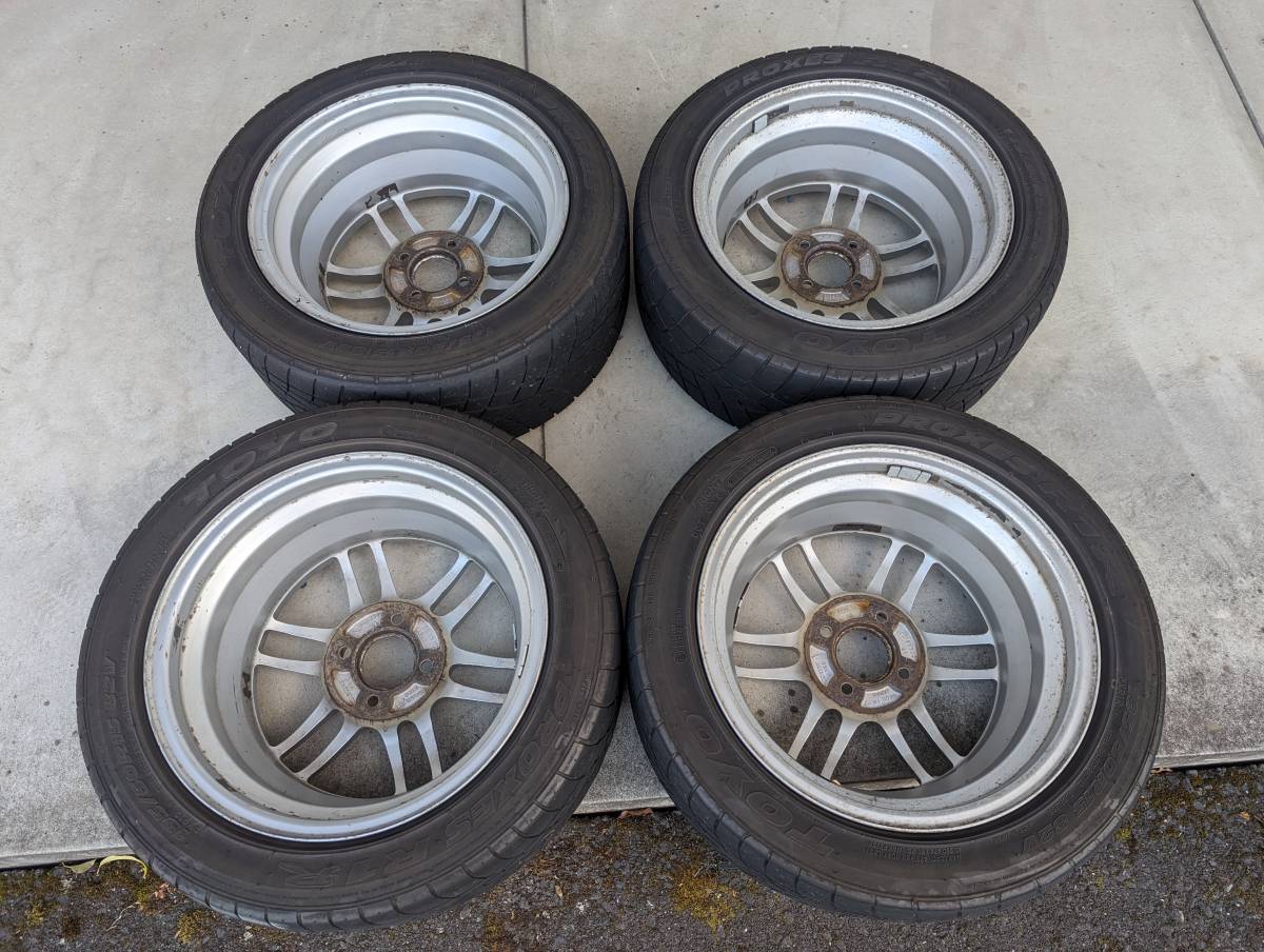 エンケイ RPF1 15インチ 7J ＋41 PCD100 4本 R1R 195/50R15(ラジアル
