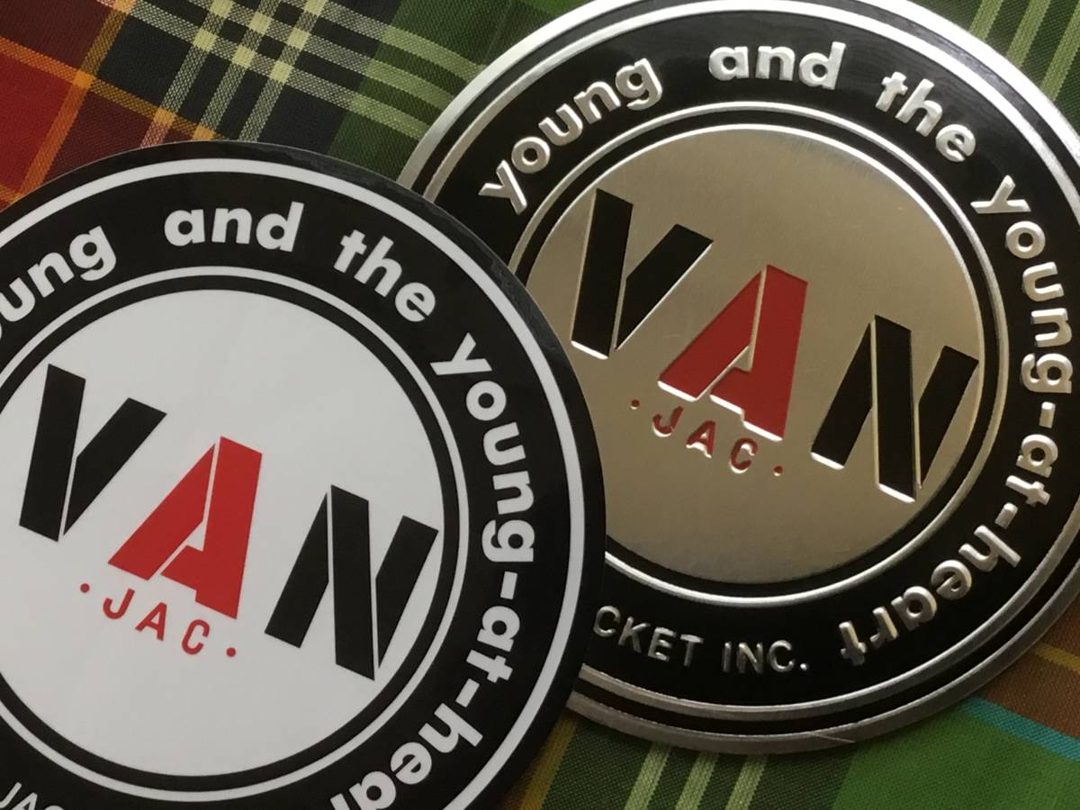 VAN JAC ヴァンヂャケット 丸VANステッカー2枚セット 紙袋ロゴデザイン 