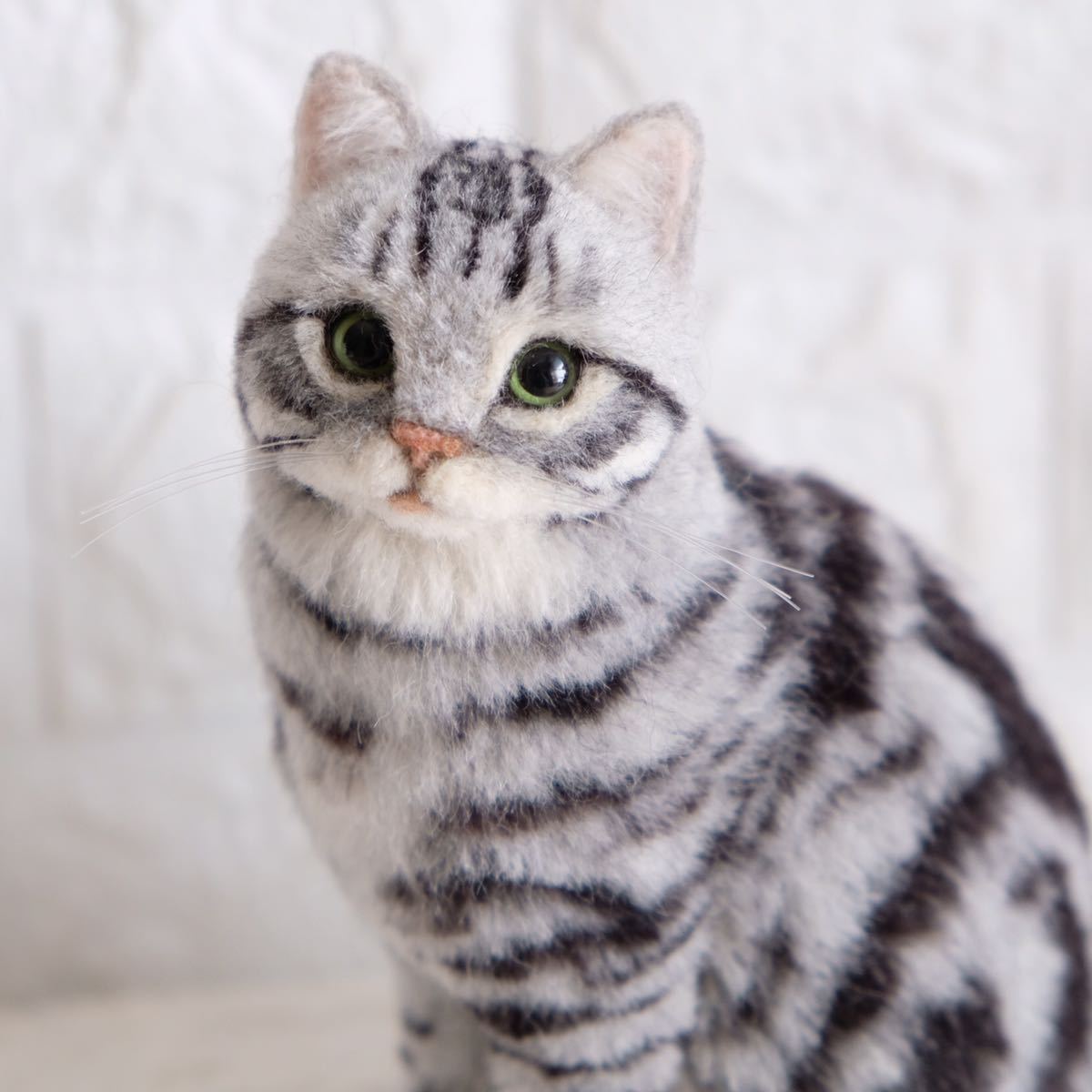 ☆羊毛フェルト 猫／アメショ［アメリカンショートヘア］の子☆にゃん