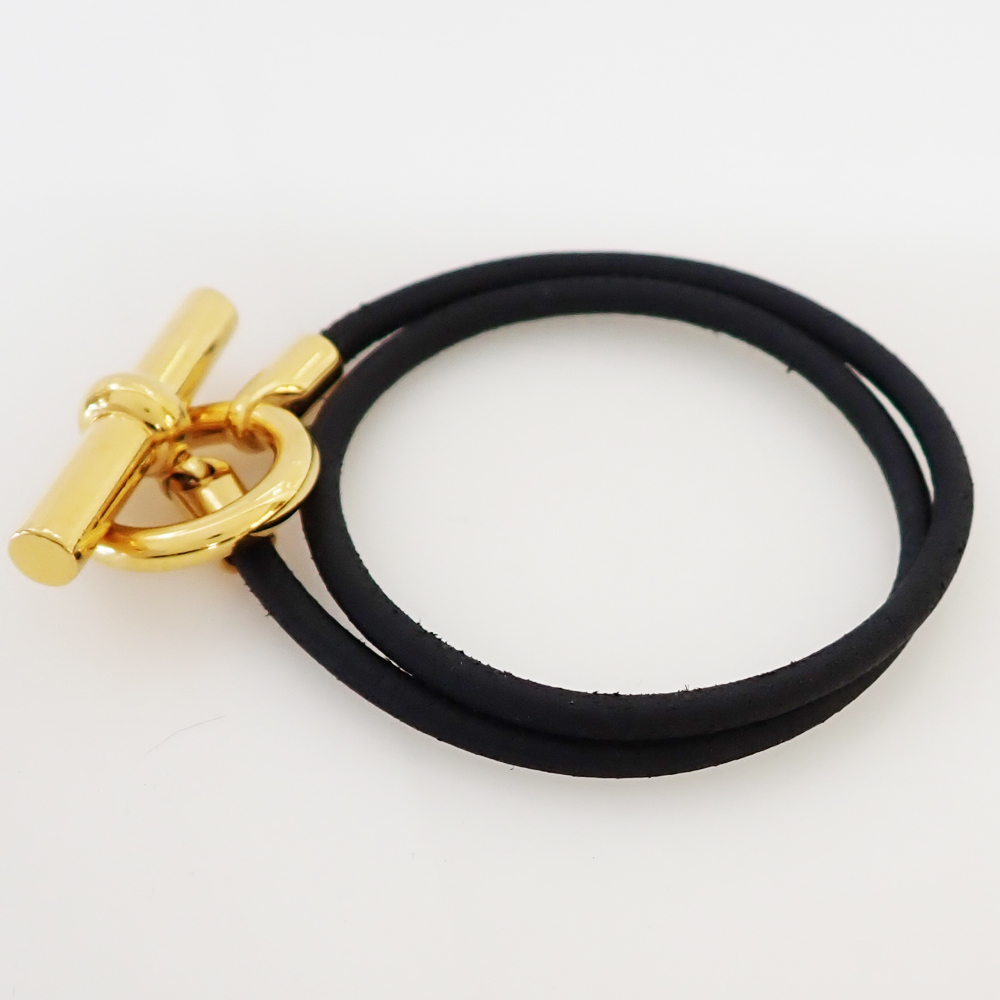美品】エルメス チョーカー ブレスレット アクセサリー グレナン 二連