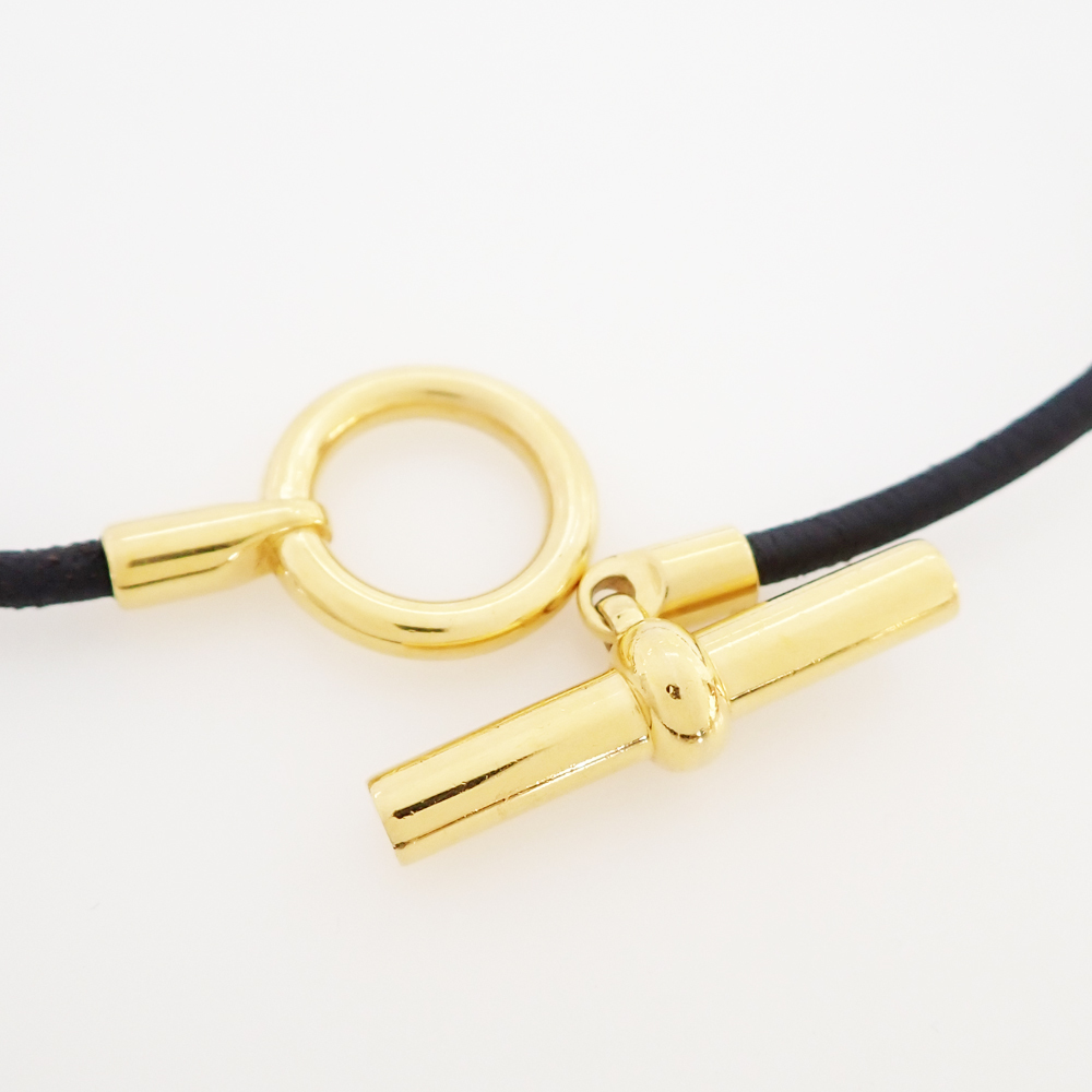 美品】エルメス チョーカー ブレスレット アクセサリー グレナン 二連