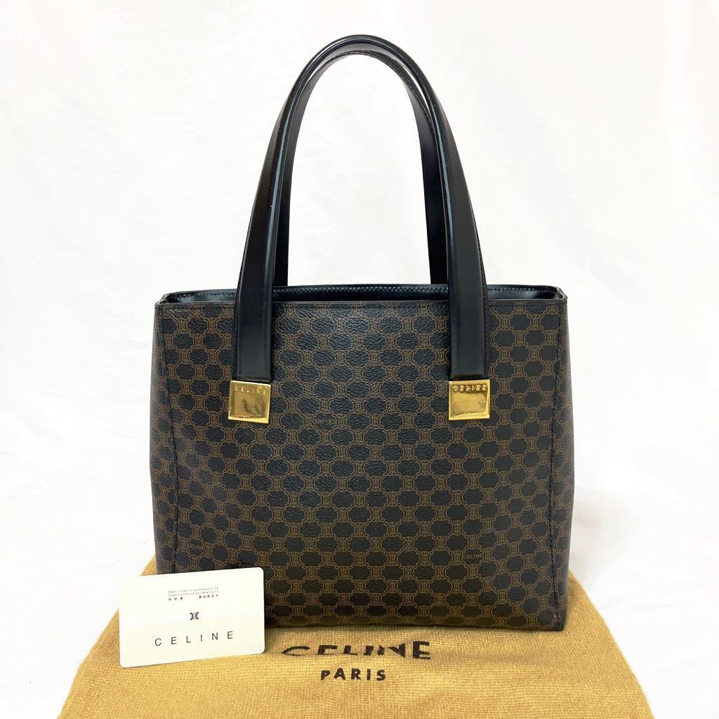 □ 1円 スタート □ 希少 極美品 CELINE セリーヌ マカダム 黒マカダム 