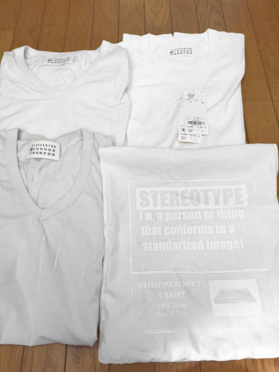 1円スタート／3枚セット／専用袋付き／タグ付き】MARTIN MARGIELA 10 