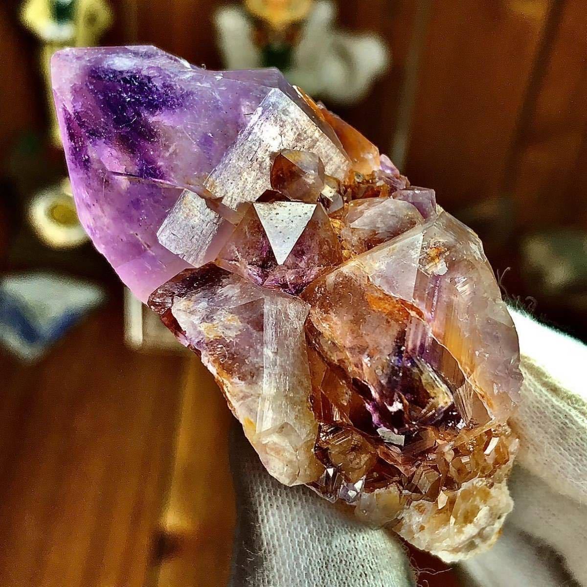 南アフリカ共和国 ムプマランガ州産 天然非加熱 アメトリン 紫黄水晶