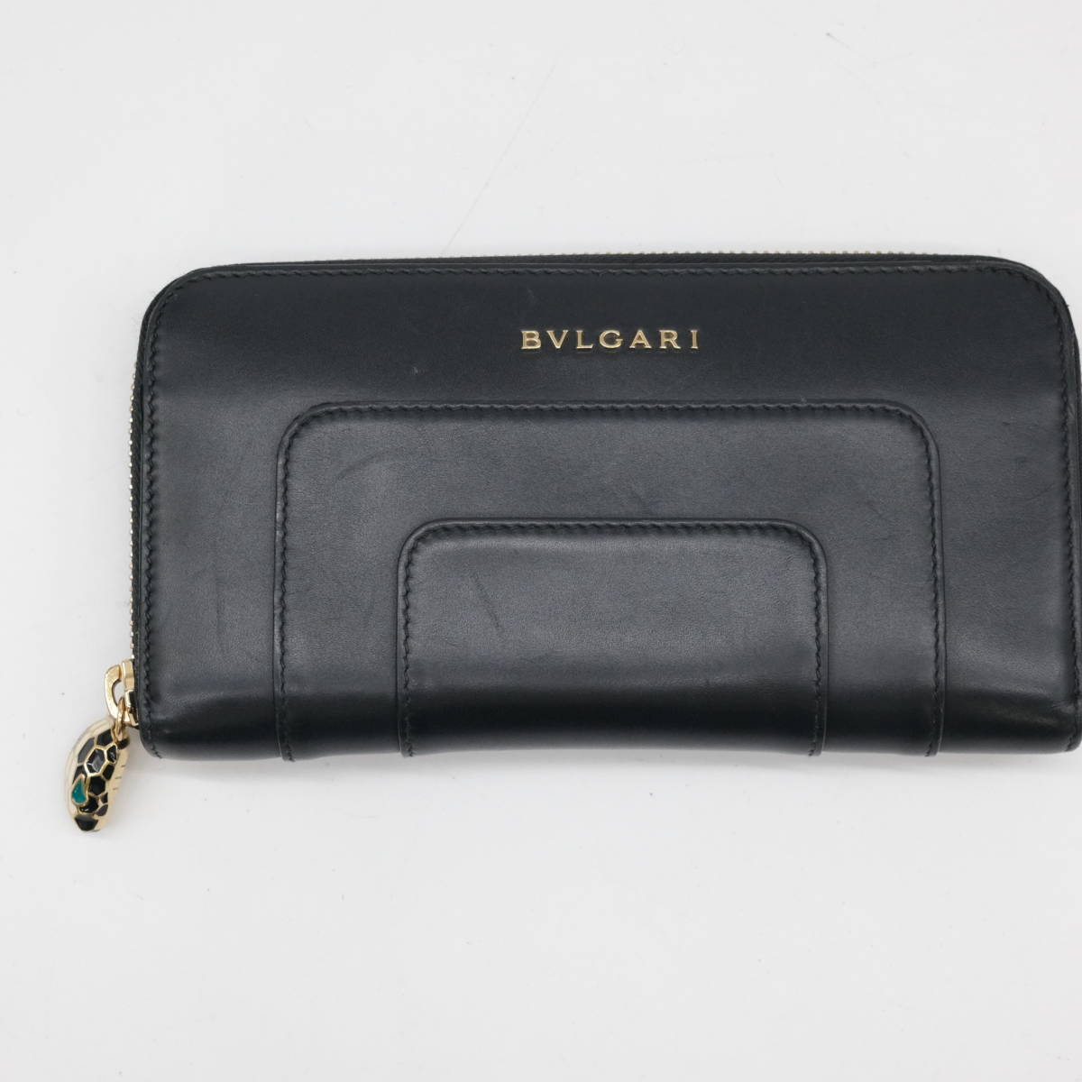セール】BVLGARI ブルガリ セルペンティ 長財布 ラウンドファスナー 黒