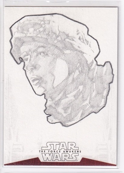 【1of1 スケッチカード】Topps Sketch スターウォーズ　直筆イラスト　サイン　STAR WARS 　　