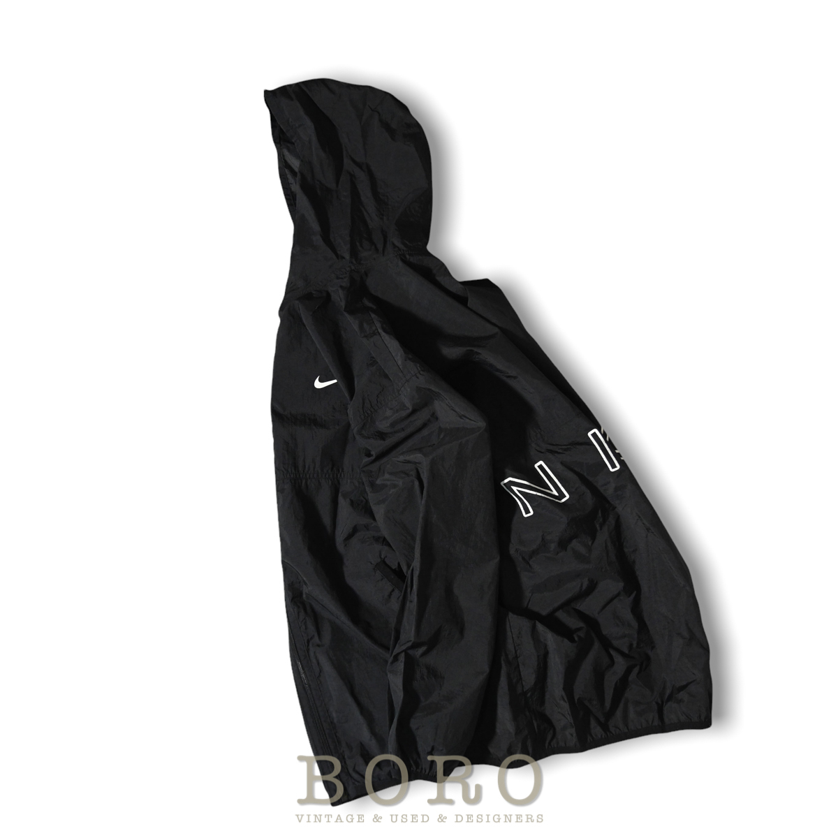 ロゴドン】 90s NIKE USA規格 ナイロン シェル パーカー XL程度