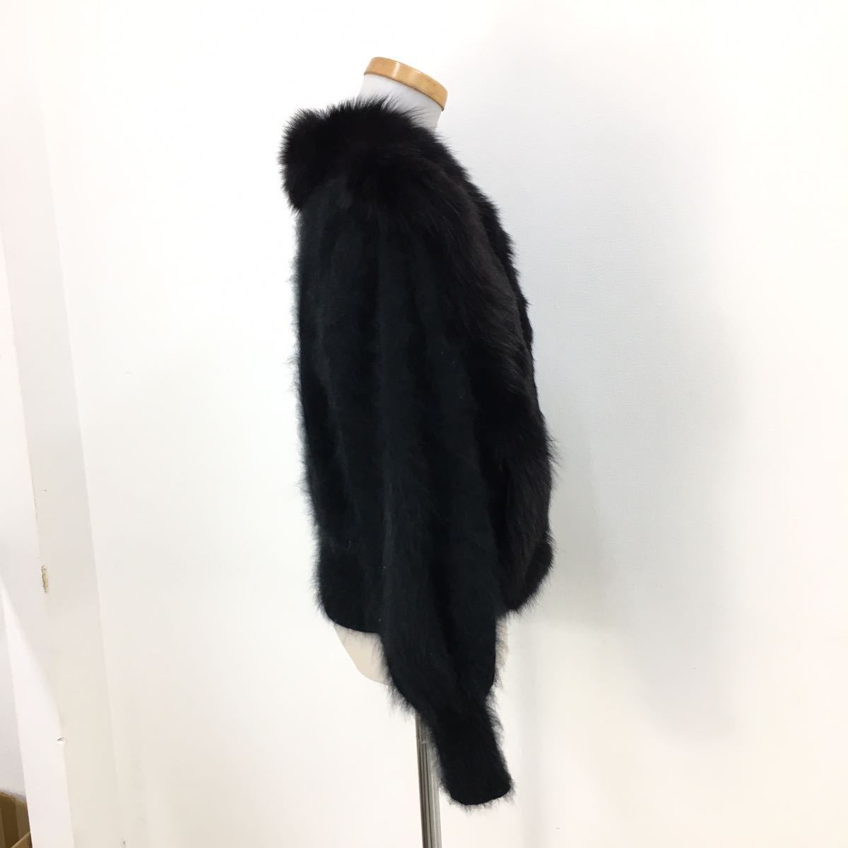 毛皮コート ファーコート 美品PECA L ブルーフォックス×ラビット