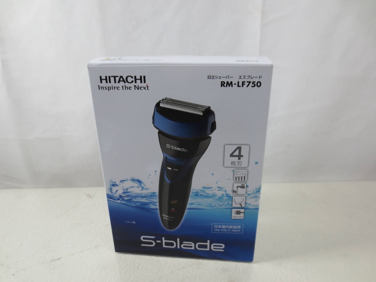 中古】 日立 4枚刃シェーバー RM－LF750AD ダークブルー