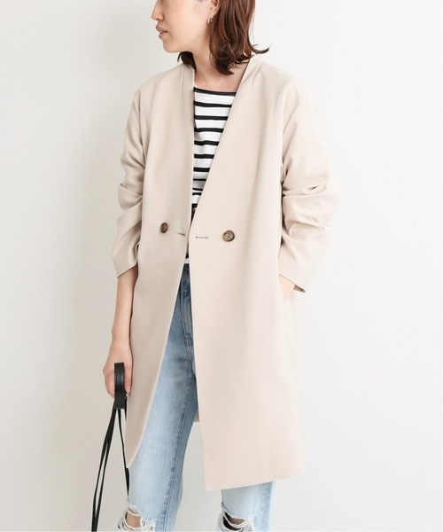 2019ss slobe iena イエナ スローブ T/R ダブルクロス Vネック コート