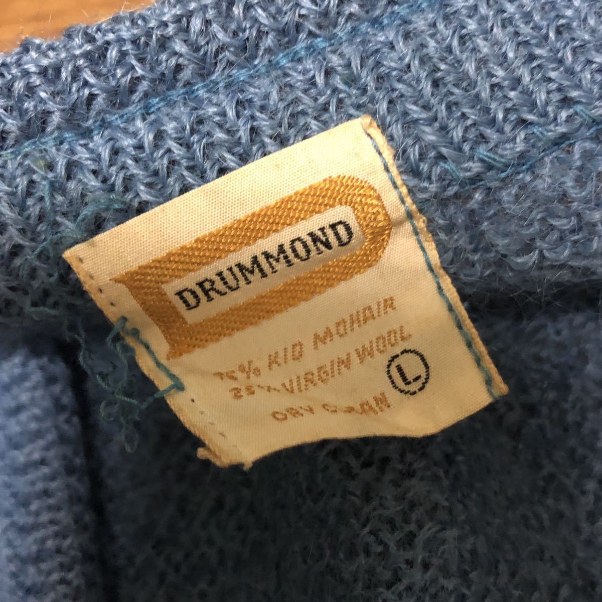 60s DRUMMOND モヘアカーディガン ビンテージ L ニットカーディガン