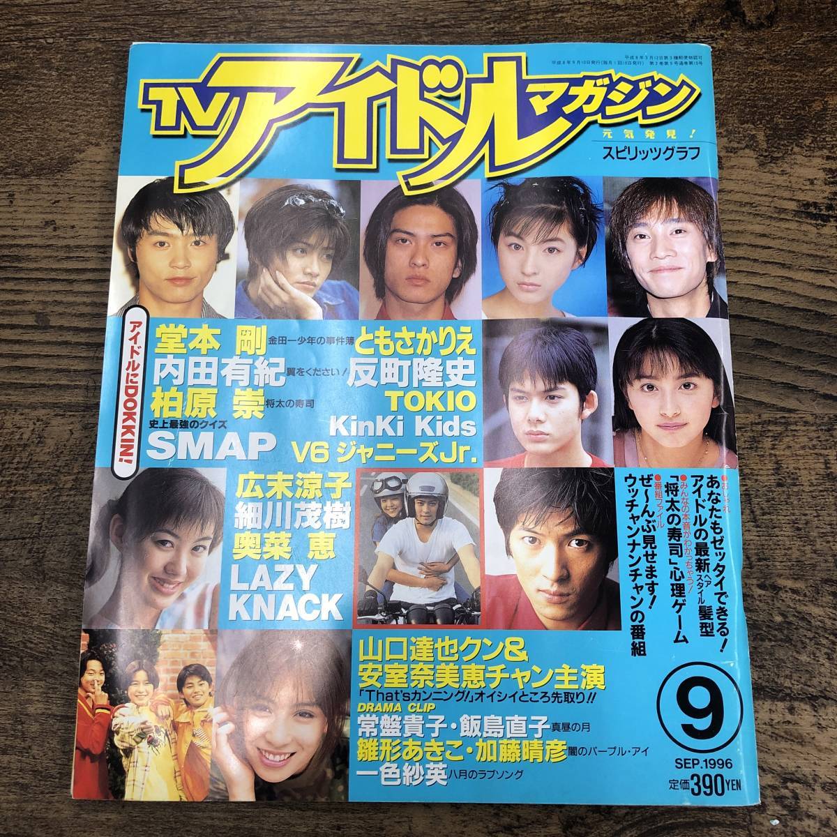 G 236 Tvアイドルマガジン 1996年9月号 堂本剛 内田有紀 反町隆史 Smap 広末涼子 奥菜恵 安室奈美恵 アイドル 芸能人 売買されたオークション情報 Yahooの商品情報をアーカイブ公開 オークファン Aucfan Com