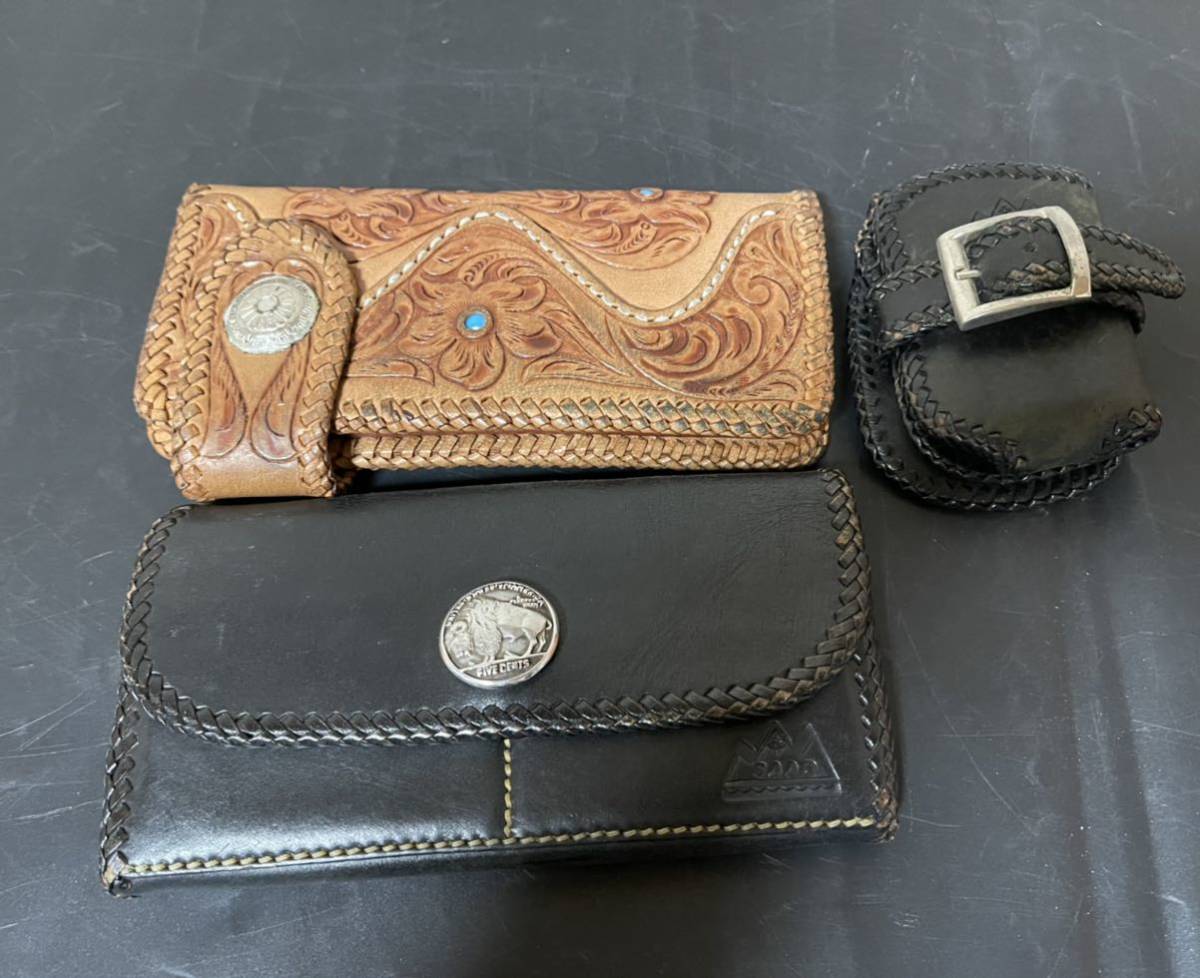 SAAD サード レザー 財布 3点まとめ 中古品(長財布（小銭入れあり 