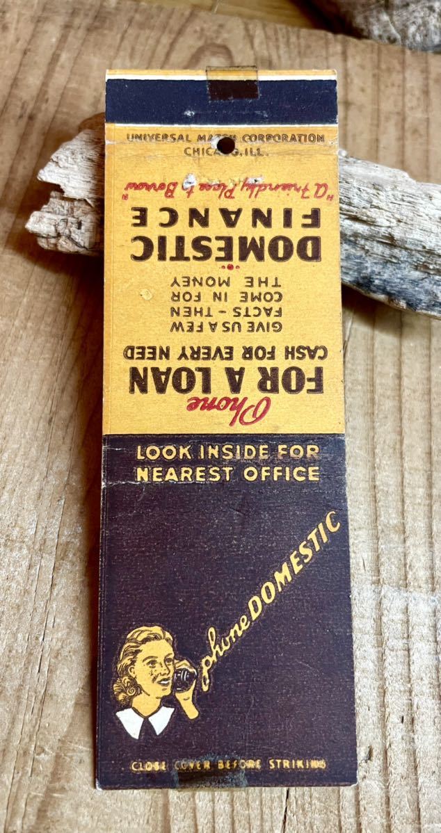 電話のイラスト ビンテージ アメリカ 保険会社 広告 マッチカバー レトロ 古い ガレージ ディスプレイ 額装 紙もの アメリカン雑貨 マニア その他 売買されたオークション情報 Yahooの商品情報をアーカイブ公開 オークファン Aucfan Com