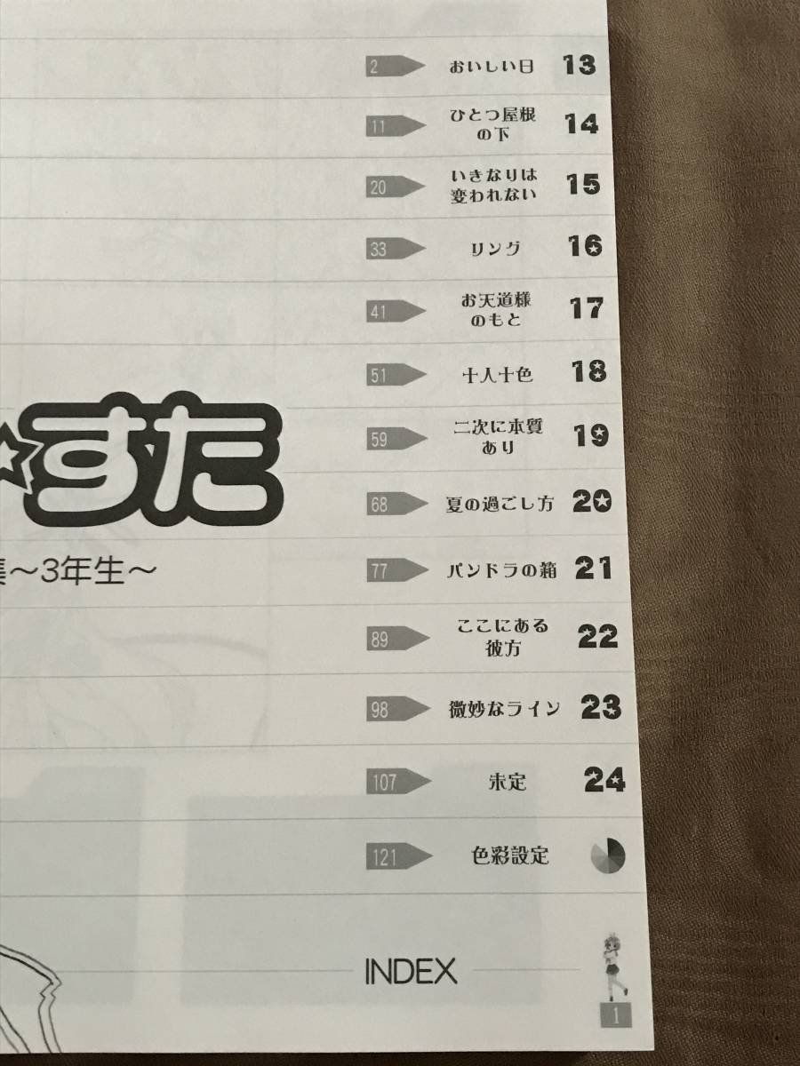 らき☆すた 名場面線画集 3年生 京都アニメーション らきすた 設定資料