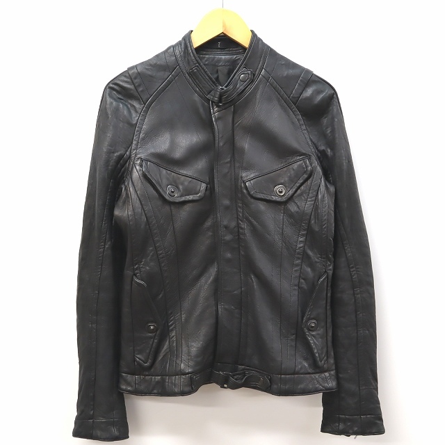 ユリウス シープスキン ラムレザー ガスマスク シングルライダース