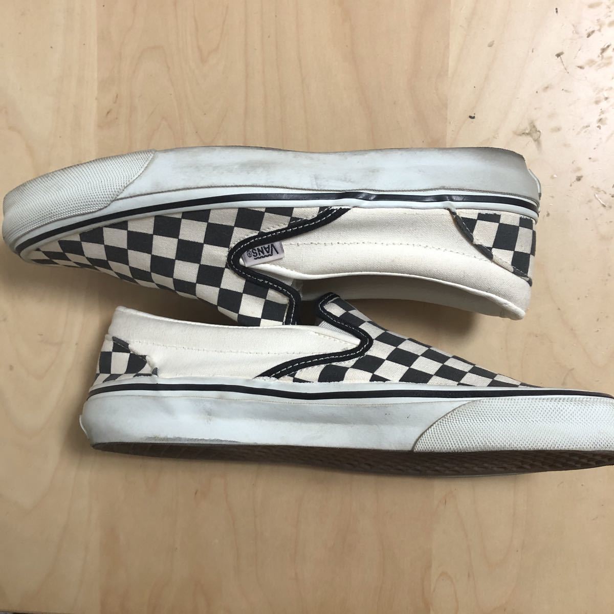 USA製 VANS バンズ スリッポン ビンテージ アメリカ製 チェッカー 黒 