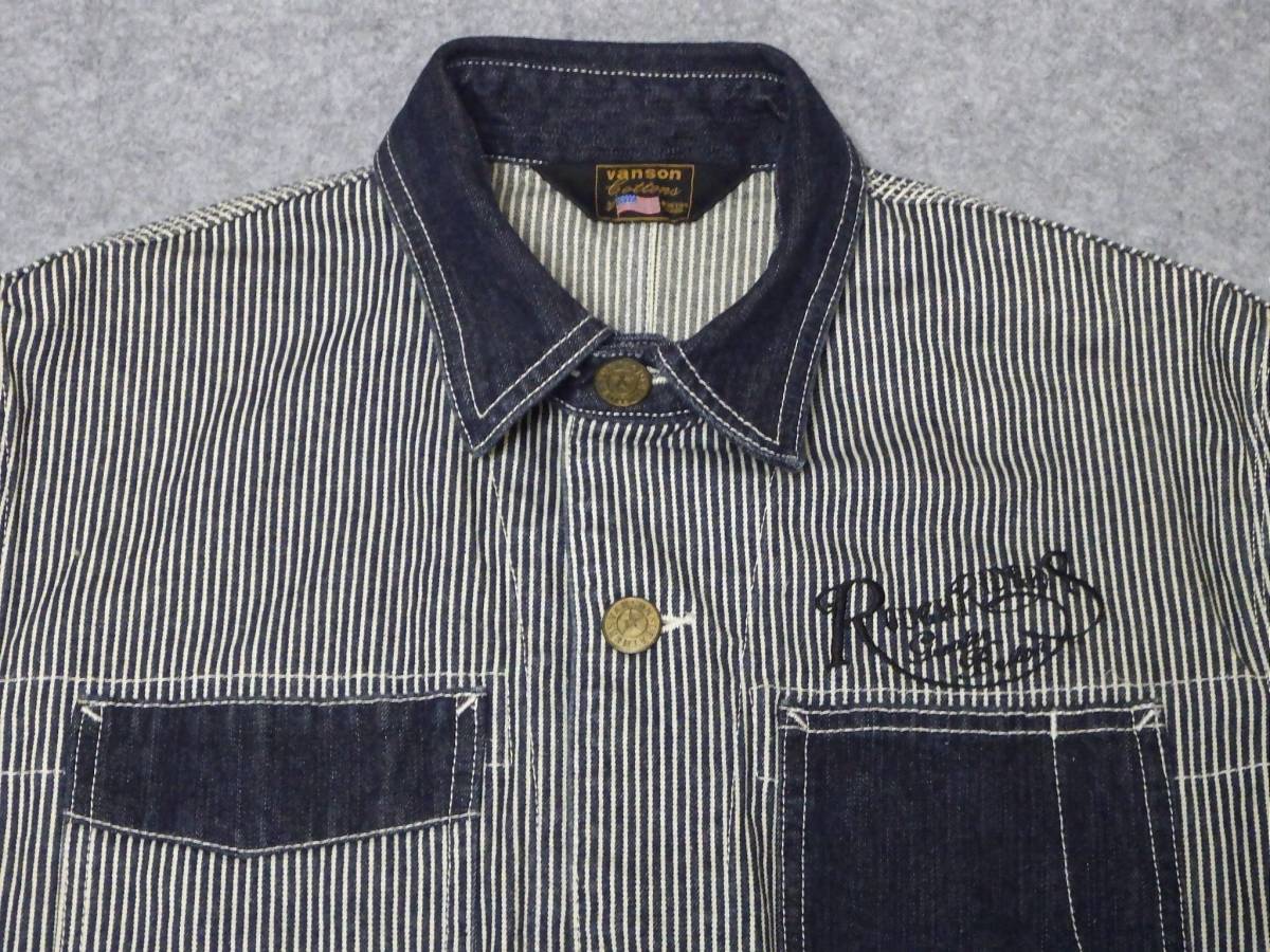 VANSON バンソン ヒッコリー デニム カバーオール XLサイズ 美