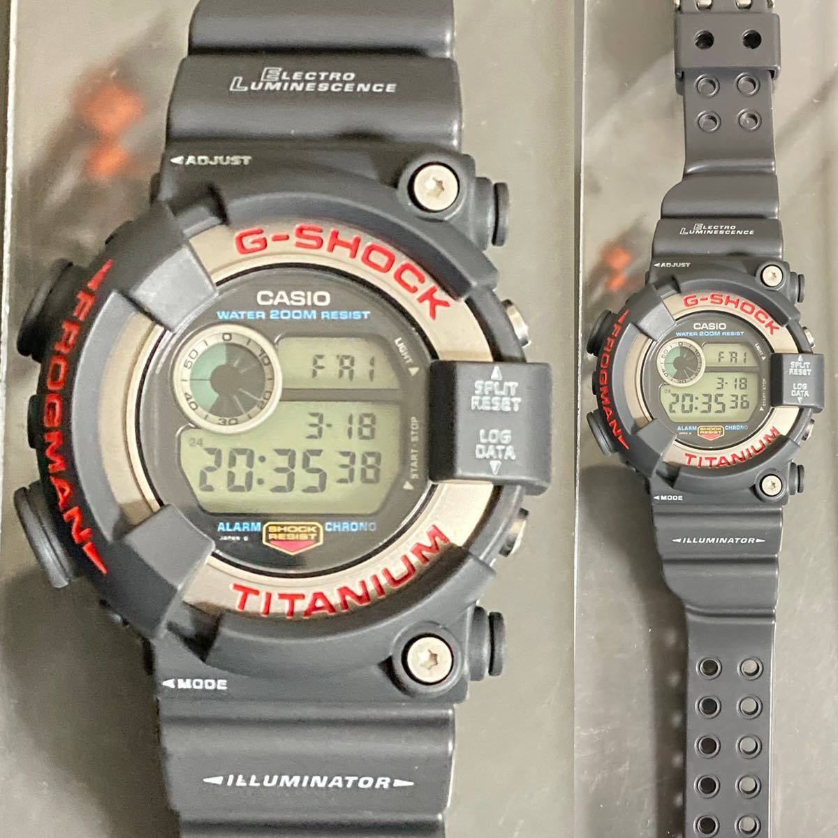 未使用 希少 海外版 G-SHOCK DW-8200-1A FROGMANフロッグマン 2代目 