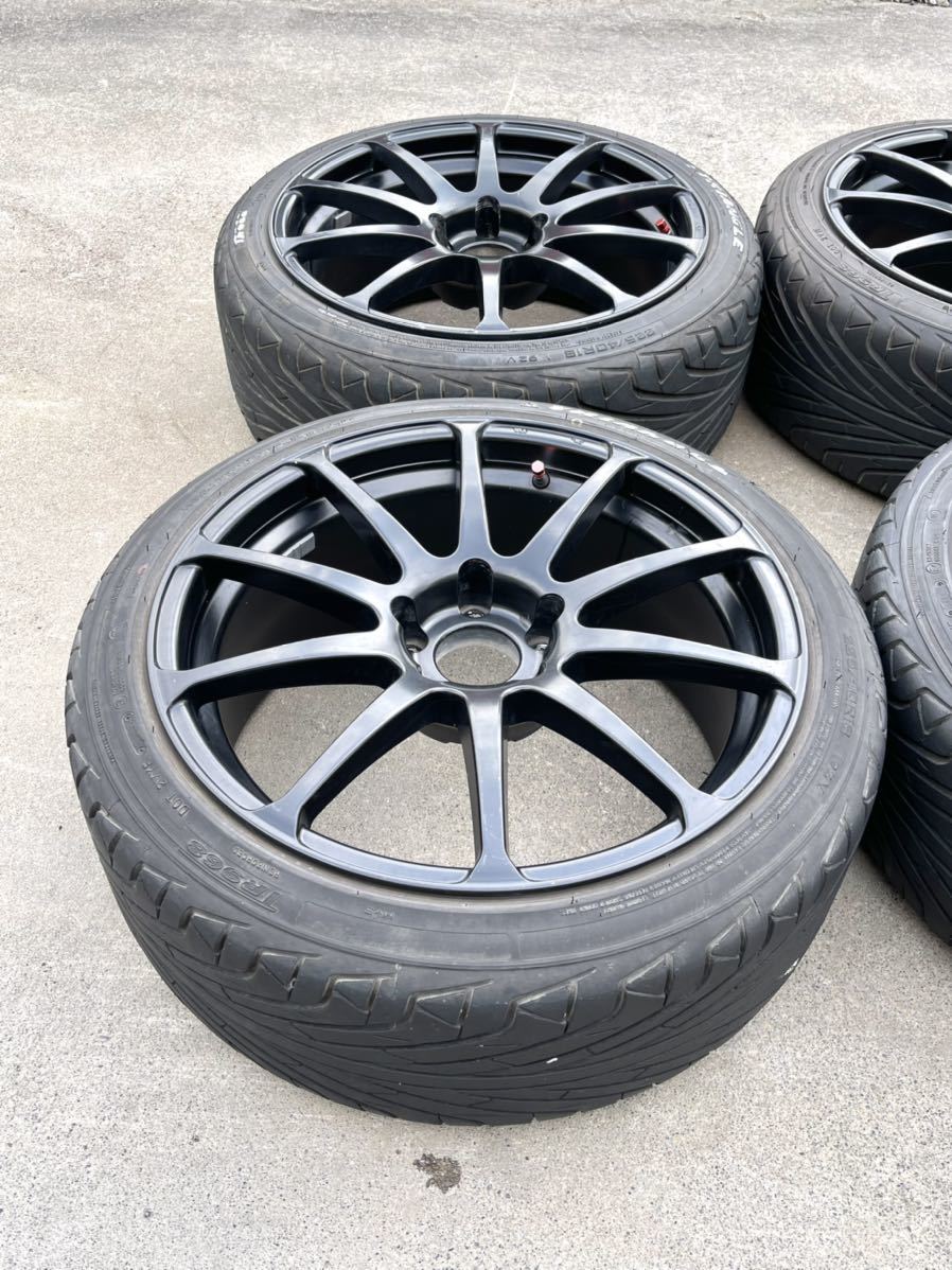美品 社外 18インチ アルミホイール タイヤ付き 18x8.5J +35 PCD114.3 