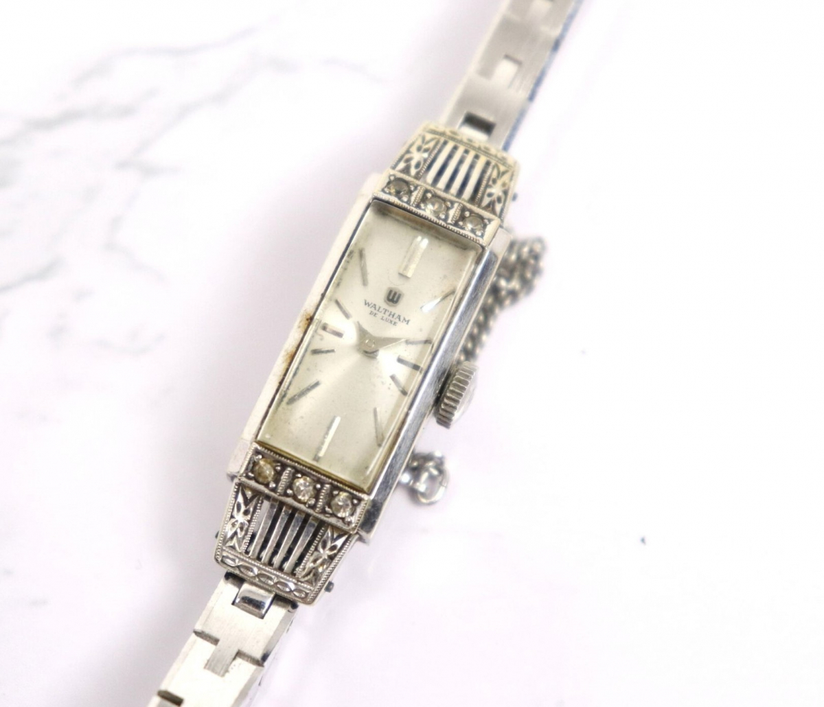 K14WG 刻印あり】WALTHAM DE LUXE 2990 / T.22530 レディース 