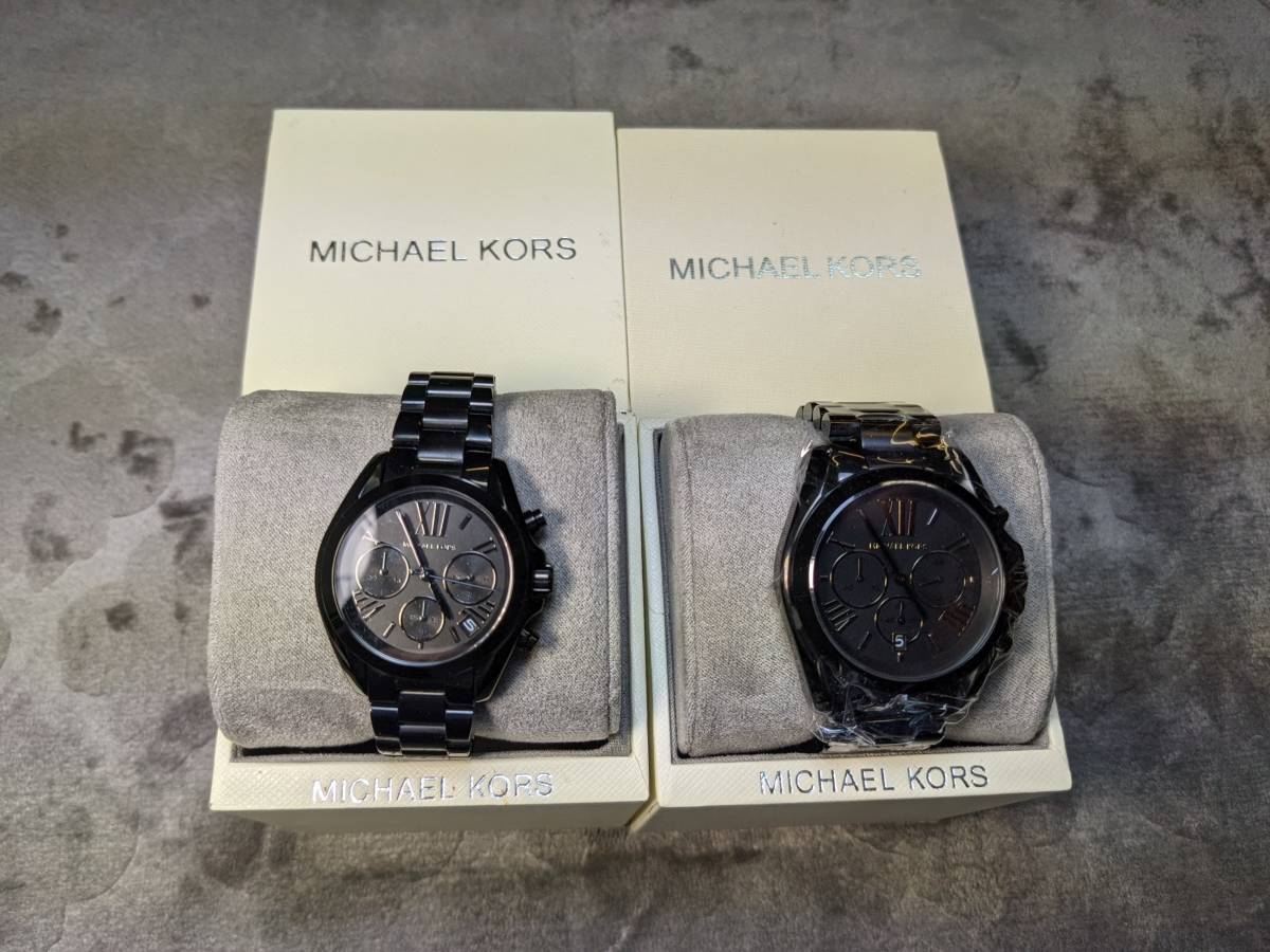 極 Michael Kors マイケルコース時計 クロノグラフ ブラック メンズ レディス 可動品 クロノグラフ 売買されたオークション情報 Yahooの商品情報をアーカイブ公開 オークファン Aucfan Com