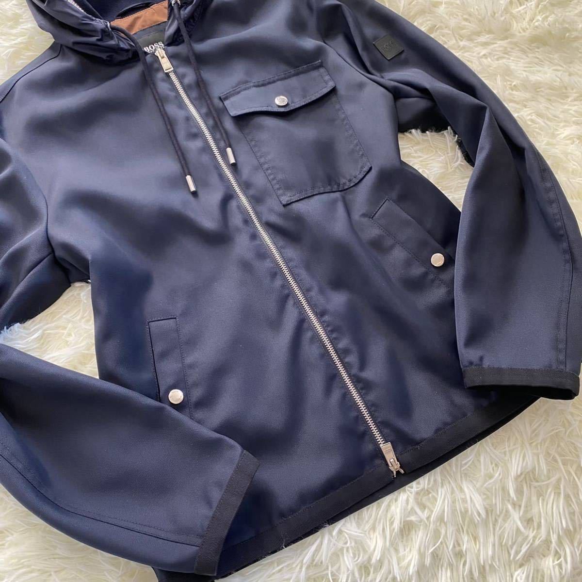 ヒューゴボス【未使用級】HUGO BOSS ブルゾン フード ジャンパー 48 L 