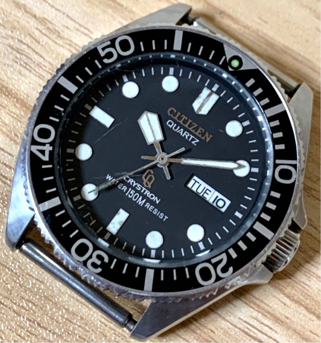 1円〜H CITIZEN シチズン クリストロン ダイバー150m 4-732308 TA 