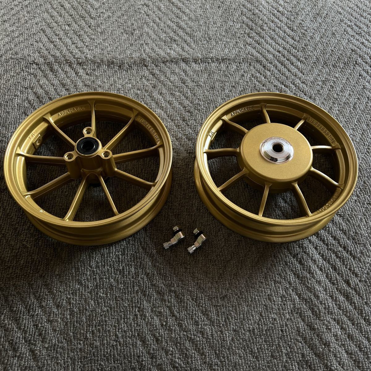新品 ヤマハ スーパーJOG ZR ホイールセット 9本スポーク ジョグ ZR