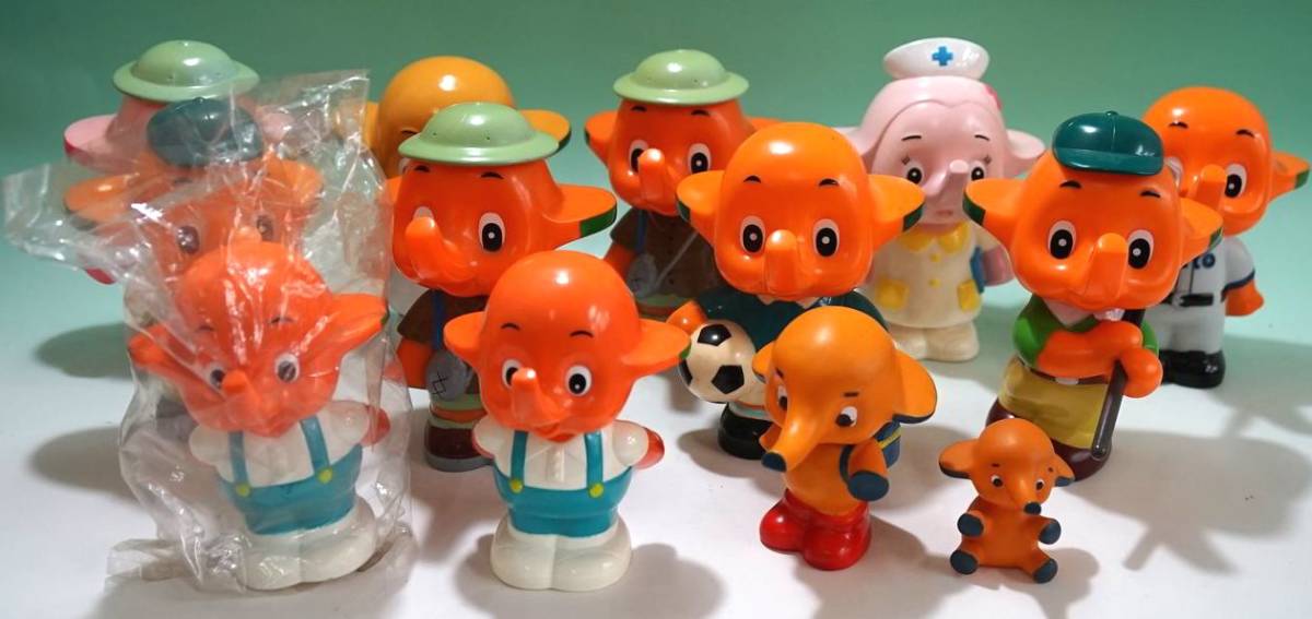 サトちゃん サトコちゃん 貯金箱 ソフビ 佐藤製薬 230＊中古 店頭用