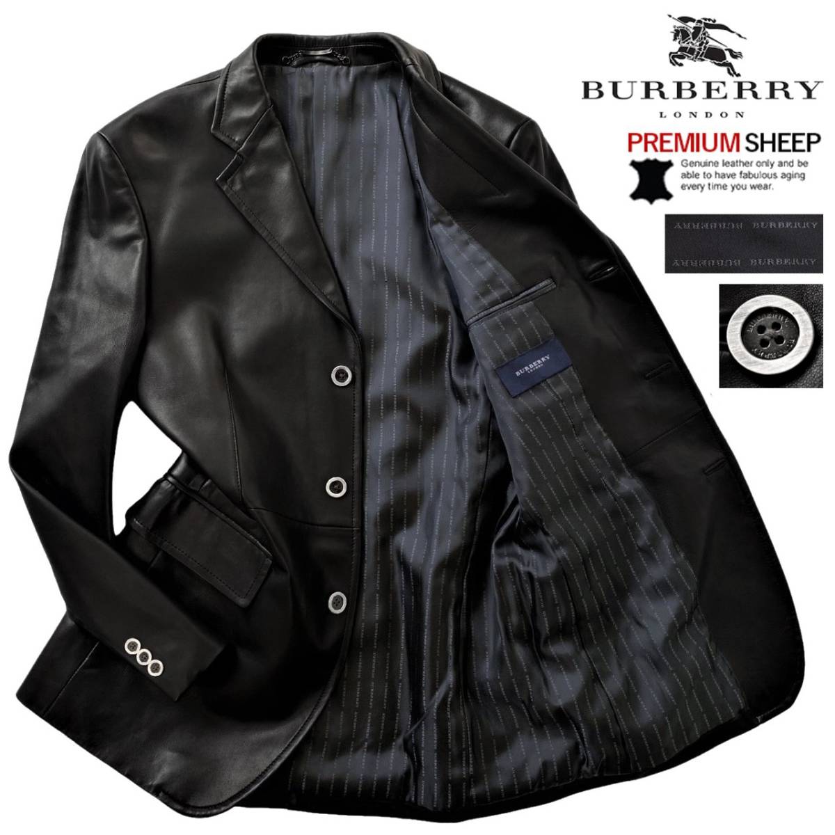 PIERRE BALMAIN ピエールバルマン レザージャケット 羊革 ラムレザー 