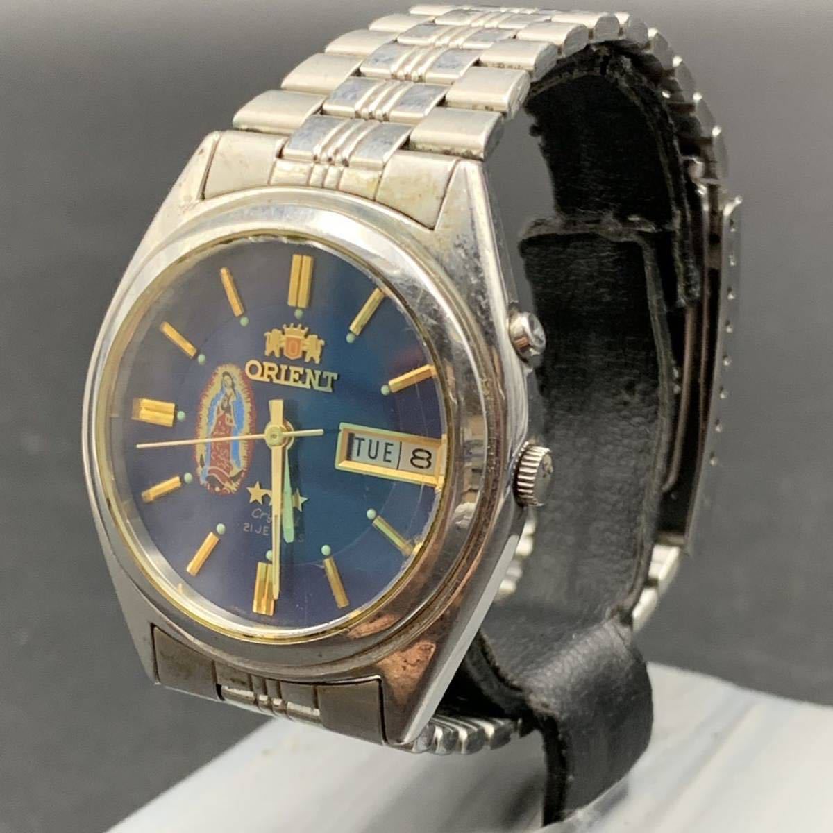 1円~【実働】ORIENT オリエント メンズ 腕時計 EM4J -CO スリースター