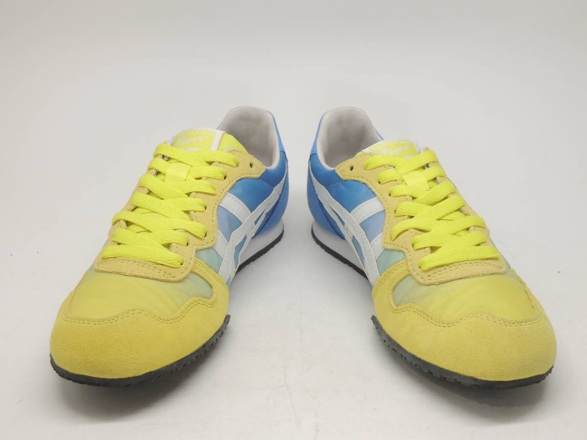 即決!限定! Onitsuka Tiger SERRANO ブルー イエロー グラデ 24cm