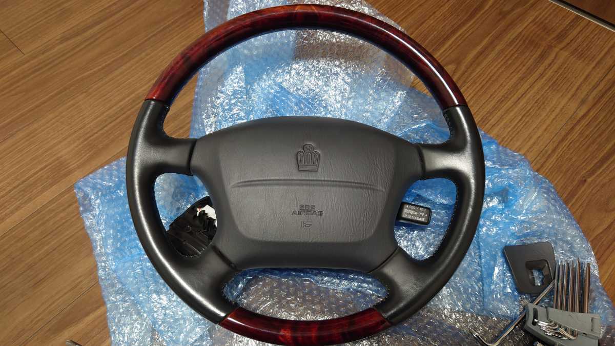 トヨタ純正 ウッドコンビハンドル 15マジェスタ センチュリー純正？ の 