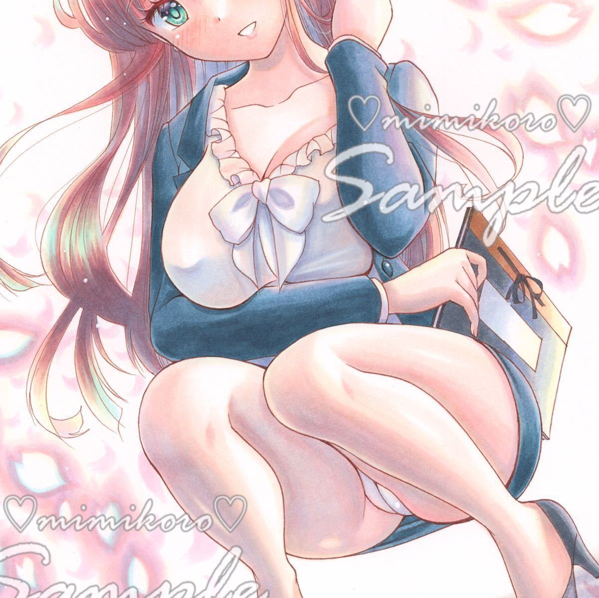 オリジナル手描きイラスト 女教師 新しい担任の先生 先生 コピック アナログ 手描きイラスト 売買されたオークション情報 Yahooの商品情報をアーカイブ公開 オークファン Aucfan Com