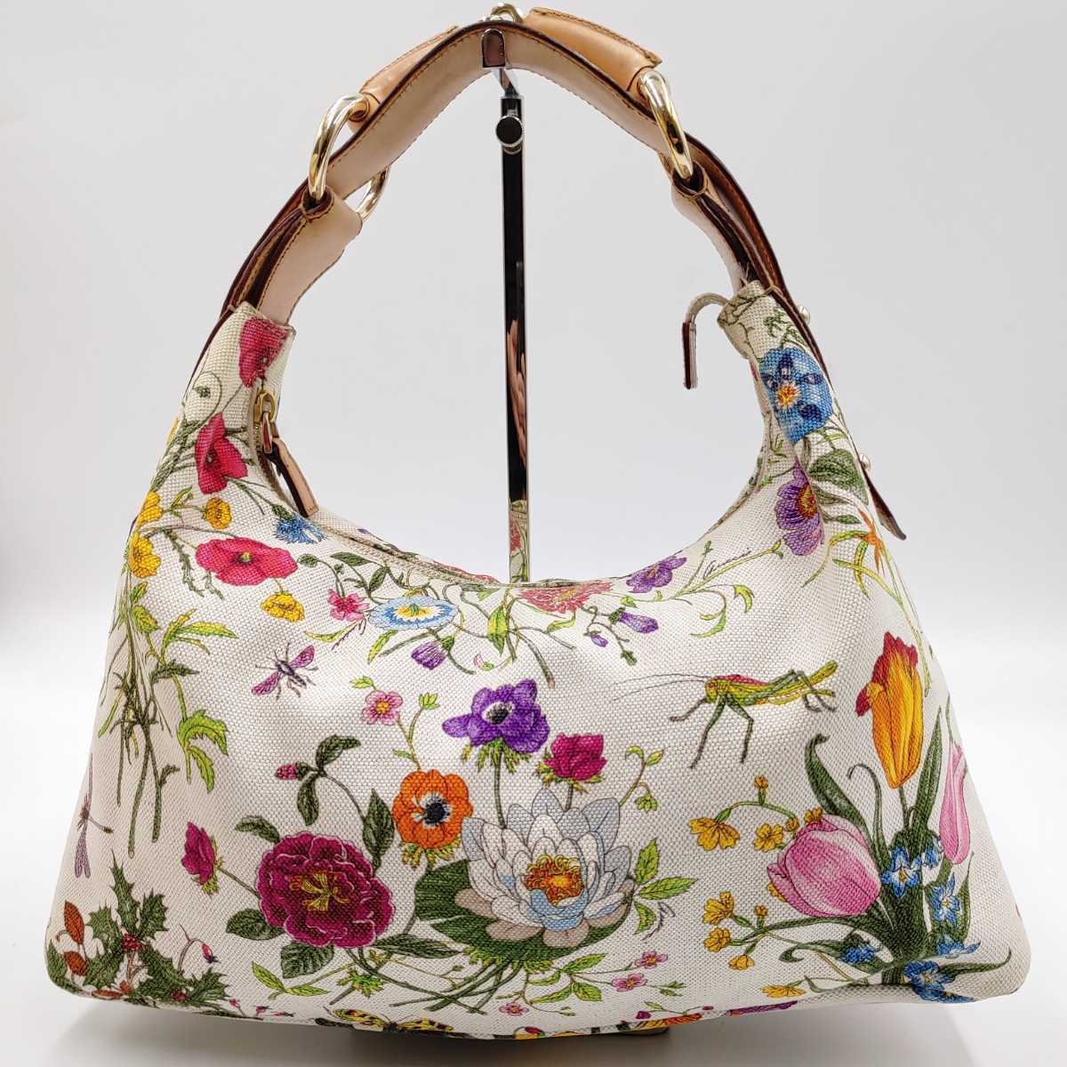 ☆極美品!希少フローラ&ホースビット!☆ GUCCI ワンショルダーバッグ 
