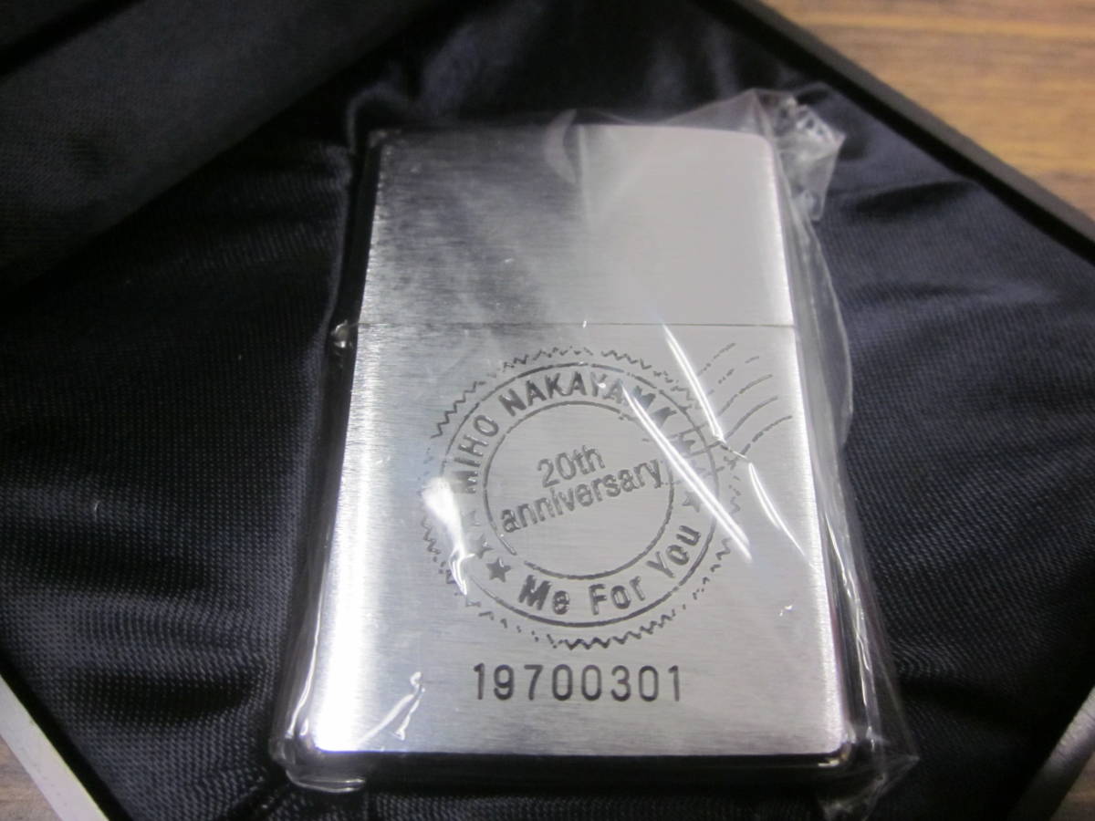 y69【中山美穂/ZIPPO】「20thAnnversaryライター」ケース付/未使用品 