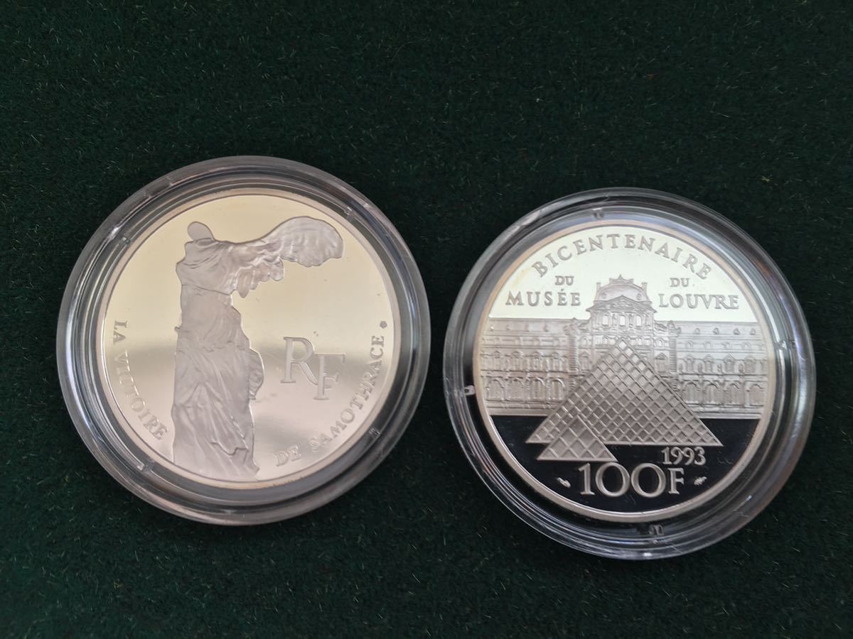 MONNAIE DE PARIS モネドパリ 100フラン プルーフ銀貨 3枚 ケース入り