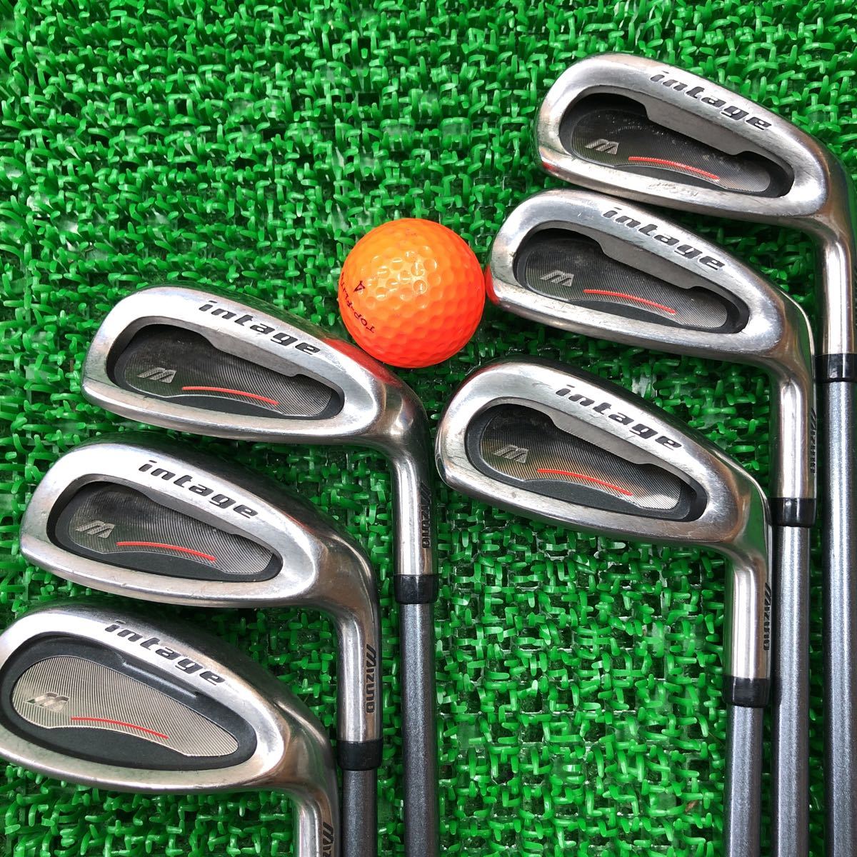 TIS-656 mizuno intage #6〜9.S.P アイアン6本セット カーボンシャフト フレックスL 全国送料一律 一部地域を除く