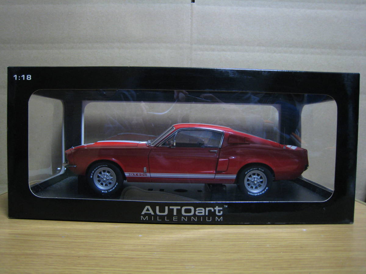 オートアート 1 18 シェルビー マスタング Gt500 1967年式 レッド ホワイト Bigboxestudios Com Br