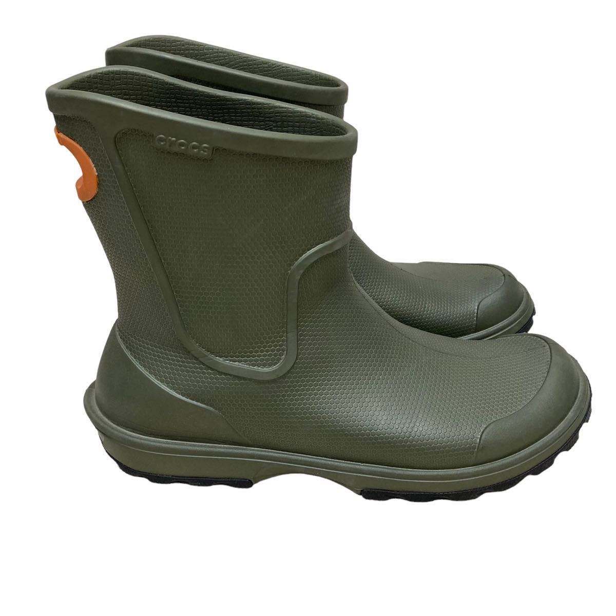 T 421 Crocs クロックス レインブーツ 長靴 メンズ M10 約27 5cm カーキ オレンジ ラバー 長靴 レインシューズ 売買されたオークション情報 Yahooの商品情報をアーカイブ公開 オークファン Aucfan Com