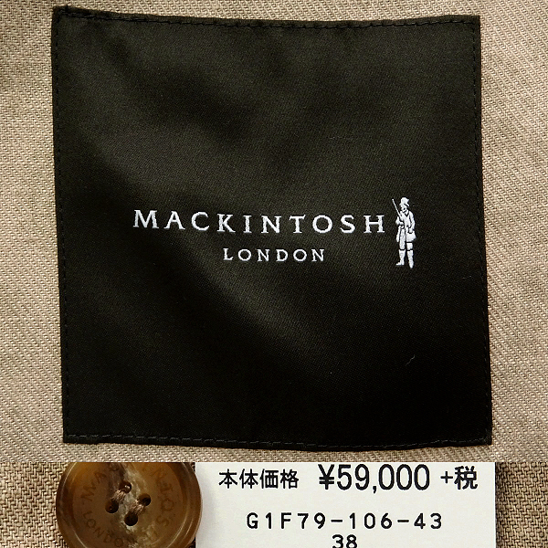 新品 6.4万 マッキントッシュロンドン M-43 リネン サファリジャケット