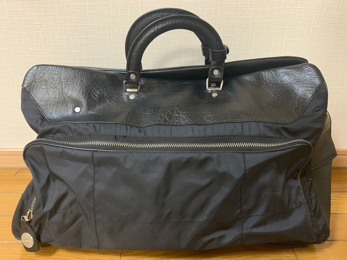 ◇DIESEL ディーゼル レザーナイロン ボストンバッグ◇(かばん、バッグ