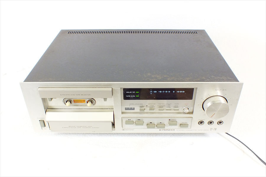 PIONEER CT-710 ステレオカセットデッキ ジャンク 通電確認のみ