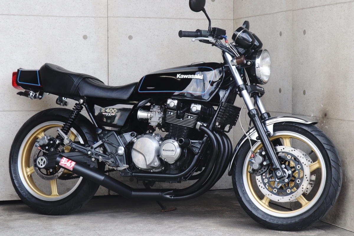 ゼファーc4 横浜～ Kawasaki ゼファー400 C4 旧車 Z400FX E2ブルー 