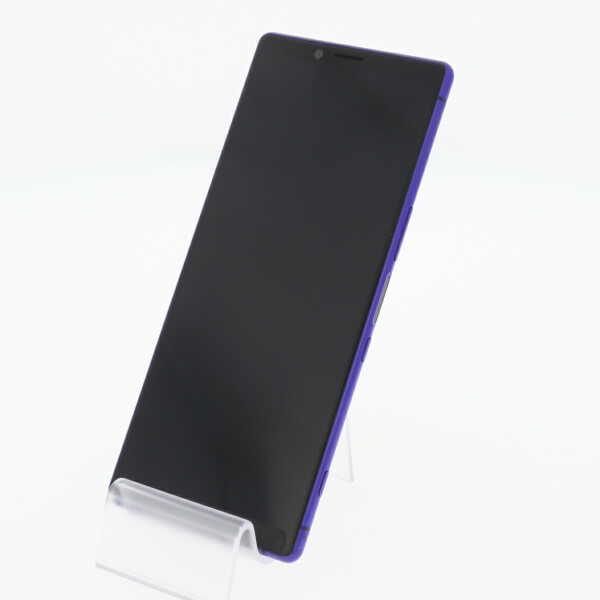 SIMフリー 良品 ドコモ SO-03L Xperia 1 パープル バッテリー判定 80