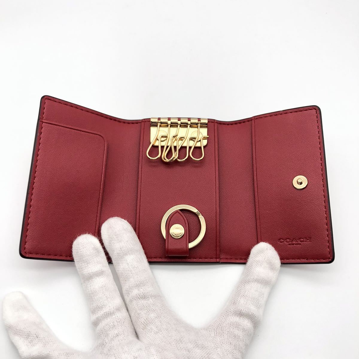 未使用品】 COACH コーチ ホース アンド キャリッジ プリント キー