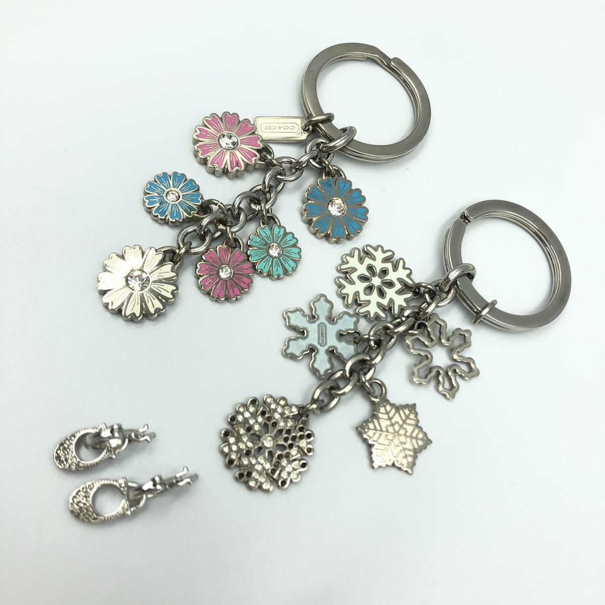 ☆COACH コーチ ピアス キーホルダー 3点おまとめ☆キーリング/バッグ 