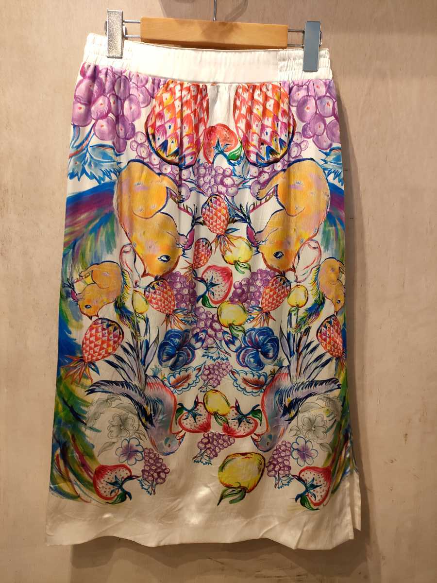 TSUMORI CHISATO ツモリチサト シルク混 グラフィックスカート